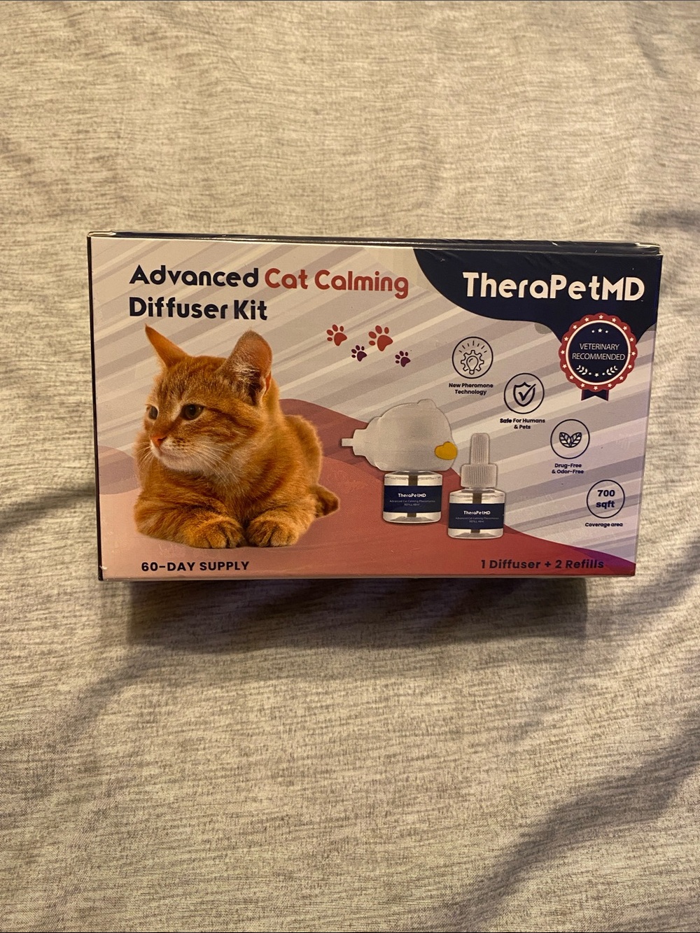 TheraPet MD Advanced Calming Cat Diffuser Kit 60 Day Supply NEW Sealed